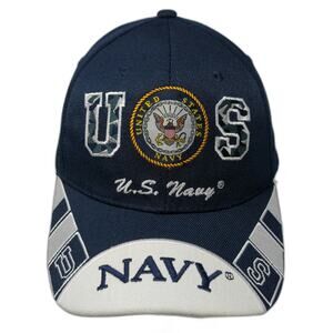 KYS Design Cap Baseball Cap Blue One Size US Navy Seal Camo Emblem Strapback Hat